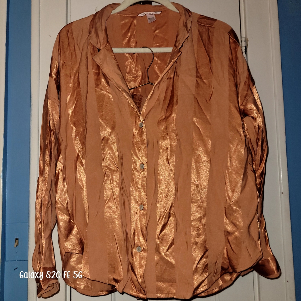 Victoria's Secret Copper Satin Pajama Set